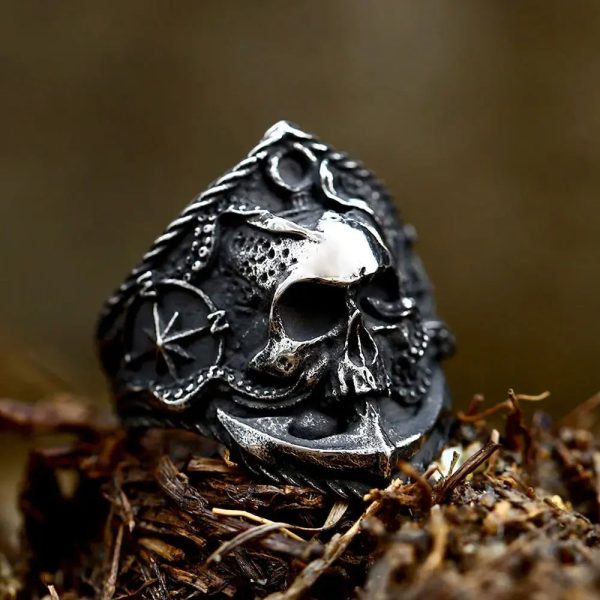 bague pirate ancre