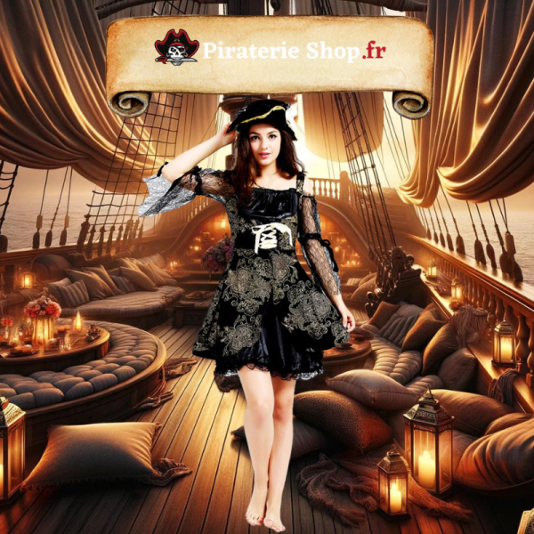 déguisement pirate femme court