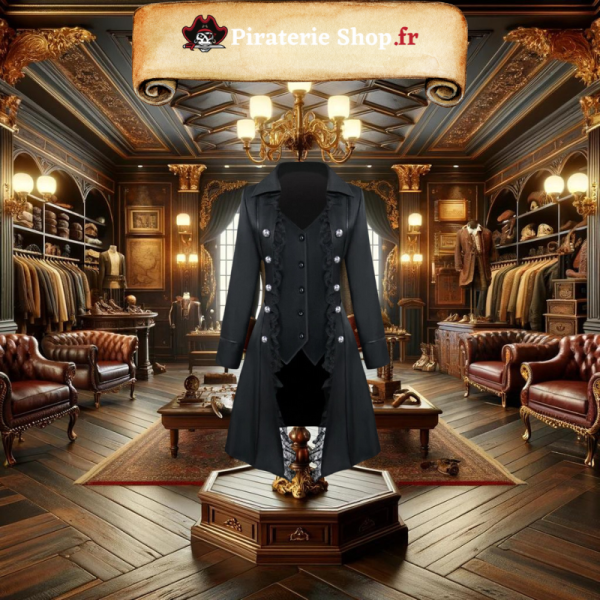 Veste Pirate Femme Noire