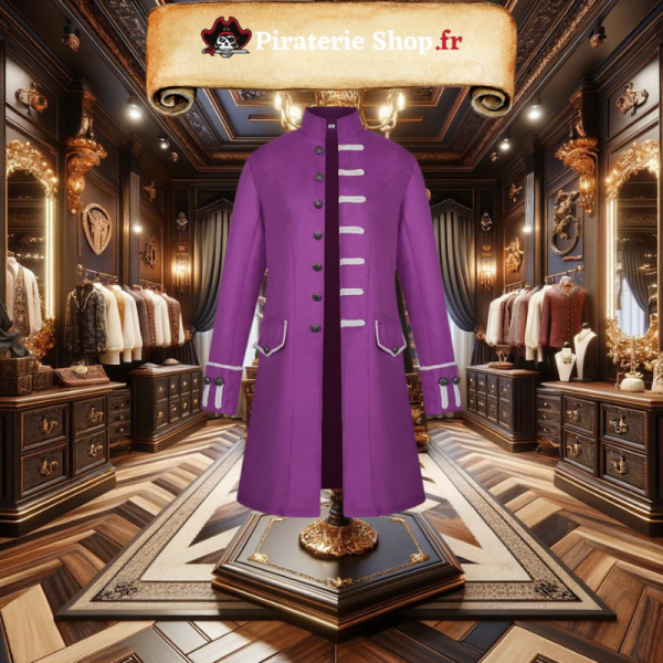 veste pirate violette élégante