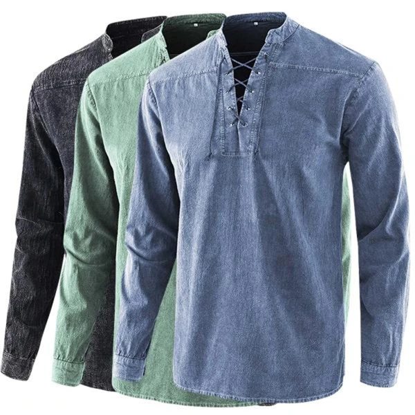 CHEMISE PIRATE A MANCHE LONGUE en coton