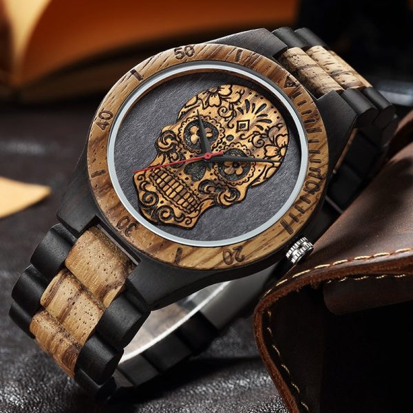 montre pirate tête de mort mexicaine