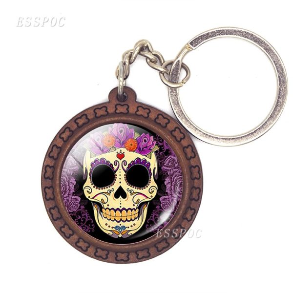 porte clé pirate tête de mort mexicaine
