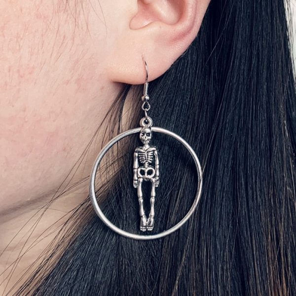 boucles d'oreilles femme pirate noir