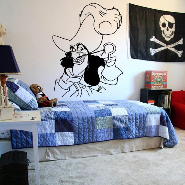 sticker pirate capitaine crochet