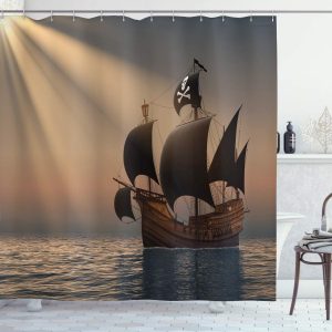 rideau de douche bateau pirate