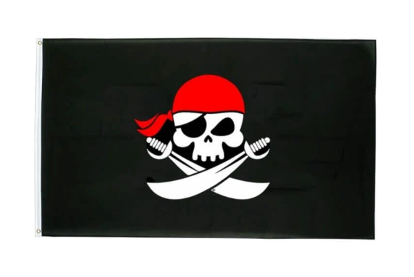 Drapeau Pirate bandana rouge