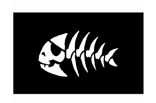 Drapeau pirate poisson