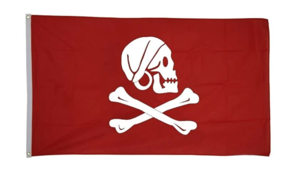 drapeau pirate rouge