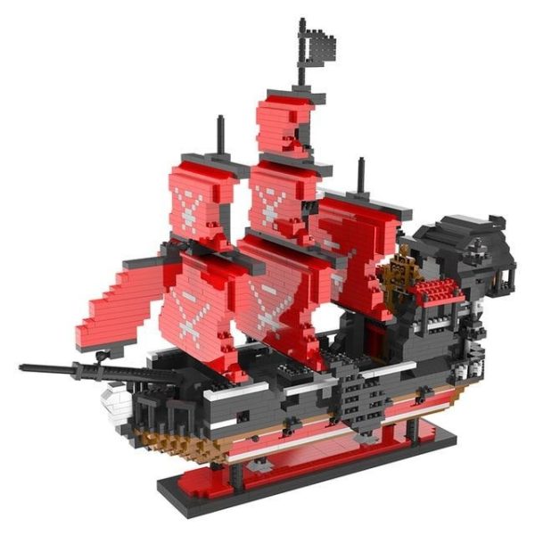 bateau pirate lego rouge