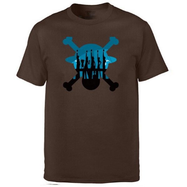 t-shirt pirate marron