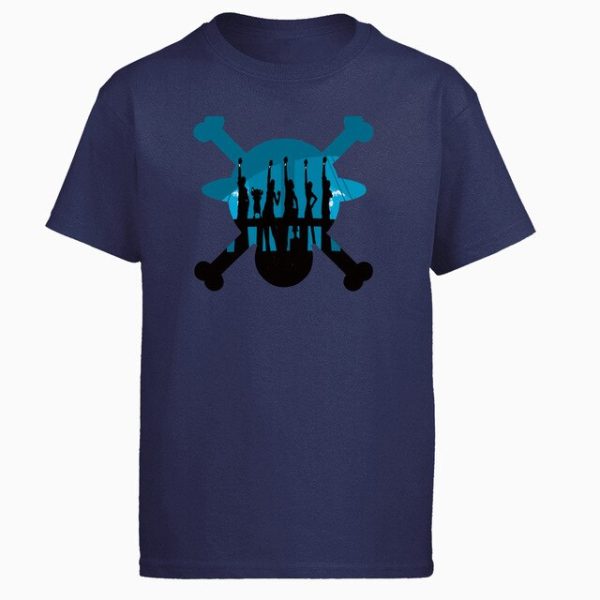 t shirt pirate bleu foncé