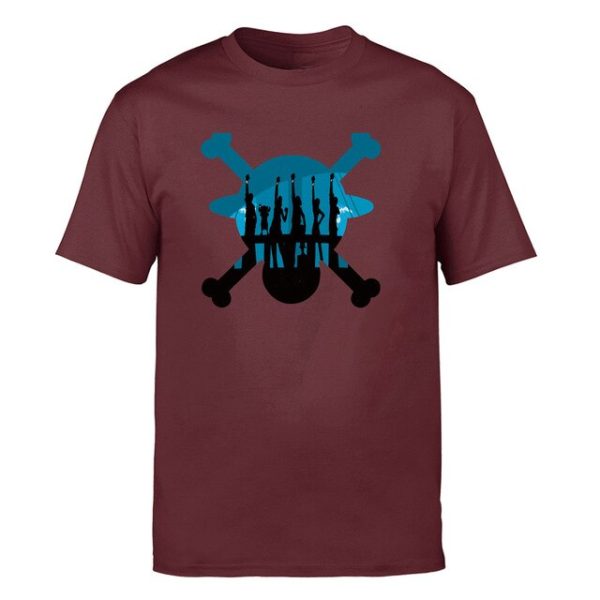 t-shirt pirate rouge bordeaux