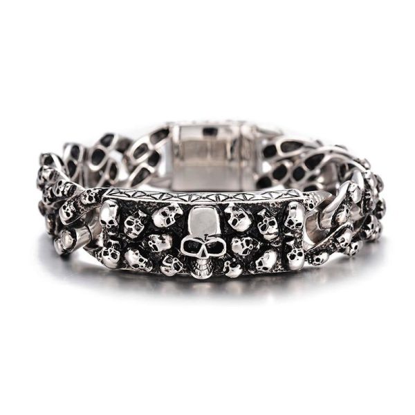 bracelet gourmette pirate argent