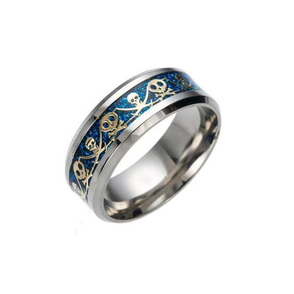 bague pirate bleue
