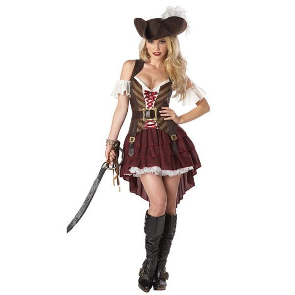 déguisement pirate femme marron