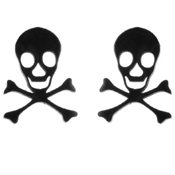 boucle d'oreille pirate tete de mort